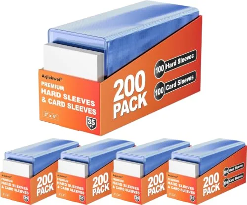 Arjiekwei 1000 Pack Card Sleeves (500 Hard + 500 Soft)